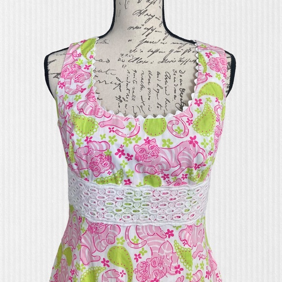 🌸NWT Vintage Lilly Pulitzer Dress Black Jack Cat Size 6 - Picture 3 of 9